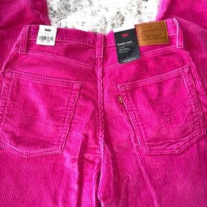 ‘Baggy Dad’ women’s Levi’s, hot pink corduroy